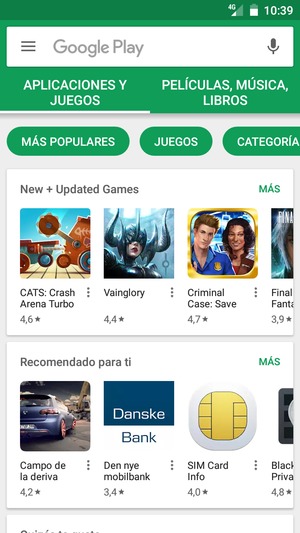 Seleccione la barra de Búsqueda