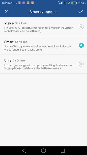 Velg Smart og OK