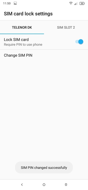 Your SIM PIN has been changed
