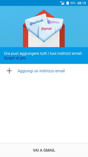 Seleziona Aggiungi un indirizzo email