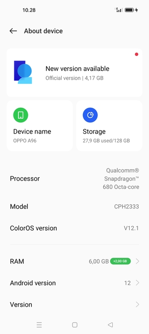 Select Software update