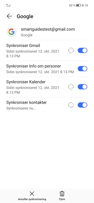 Dine kontakter fra Google vil nu blive synkroniseret til din smartphone