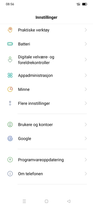 Bla til og velg Brukere og kontoer