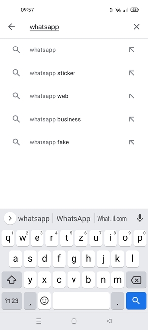 Geben Sie den Namen der App ein und wählen Sie Suchen