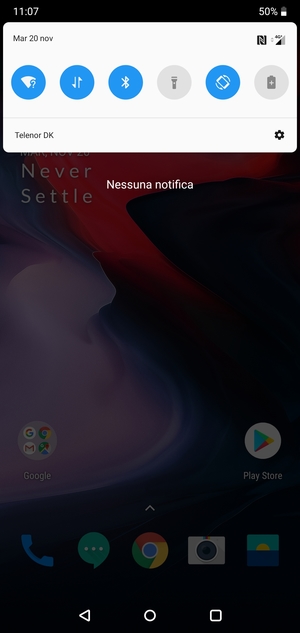 Scorri nuovamente verso il basso il menu in alto
