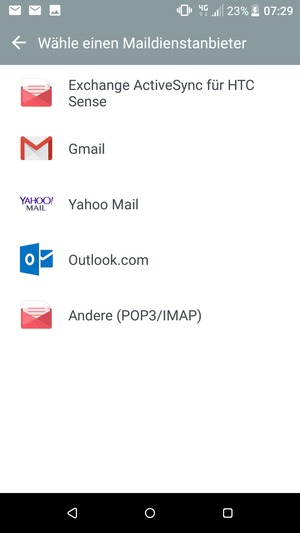 Wählen Sie Andere (POP3/IMAP)