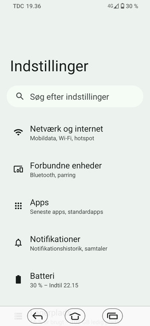 Vælg Netværk og internet
