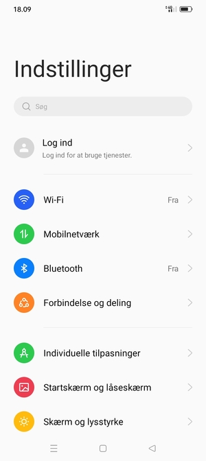 Vælg Wi-Fi