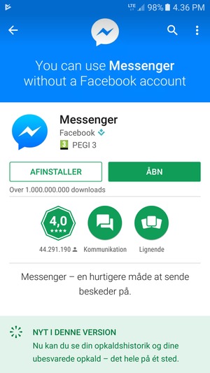 Vælg ÅBN