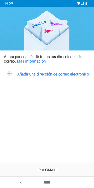 Seleccione Añadir una dirección de correo electrónico
