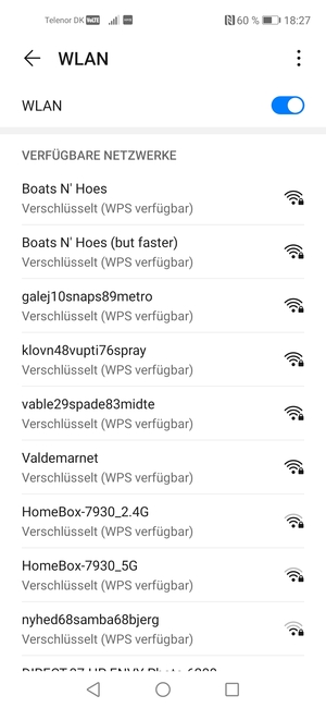 Wählen Sie das Wireless-Netzwerk, zu dem Sie eine Verbindung herstellen möchten