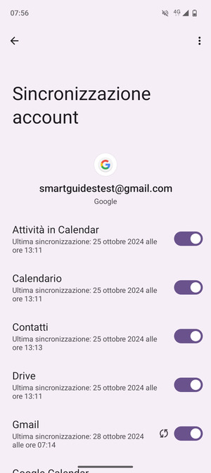 Seleziona il tasto Menu