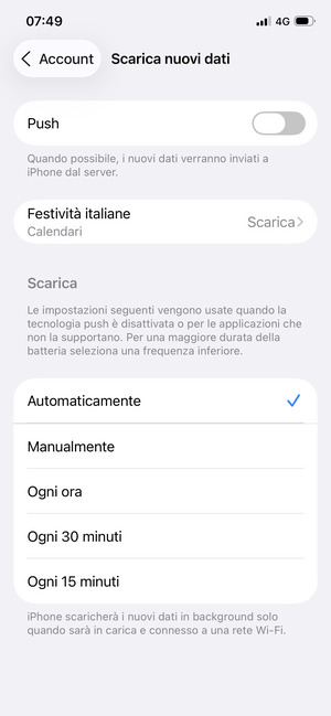 Disattiva Push