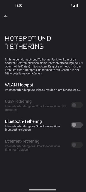 Wählen Sie WLAN-Hotspot