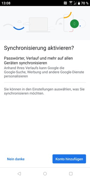 Wählen Sie Nein danke