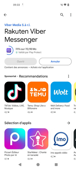 Veuillez attendre la fin de la procédure d'installation