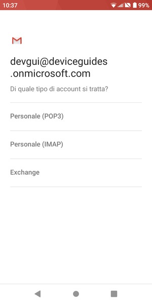 Seleziona Exchange