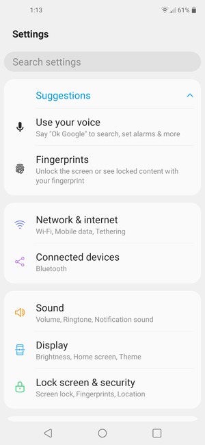 Select Lock screen & security