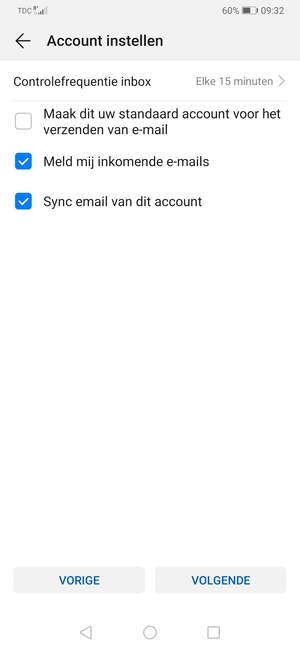 Selecteer VOLGENDE