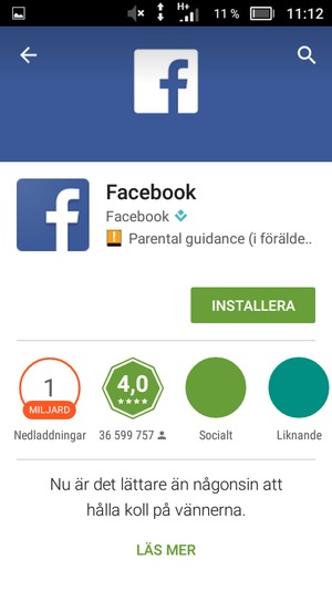 Välj INSTALLERA