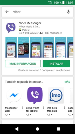 Seleccione la aplicación