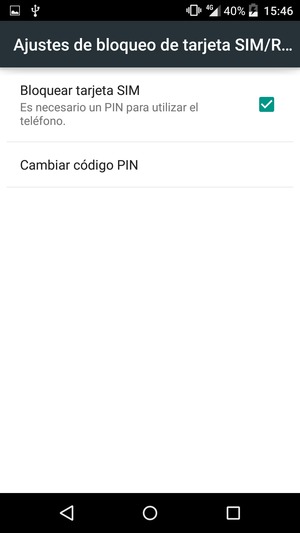 Seleccione Cambiar código PIN