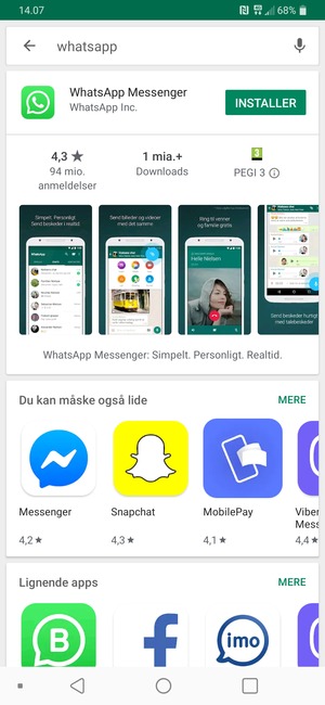 Vælg appen