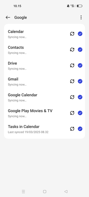 Your information will be synchronised