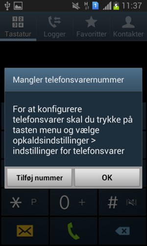 Vælg Tilføj nummer