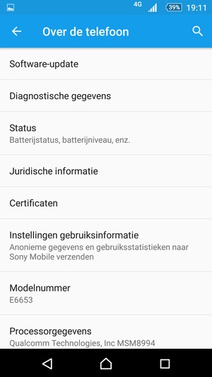 Selecteer Software-update