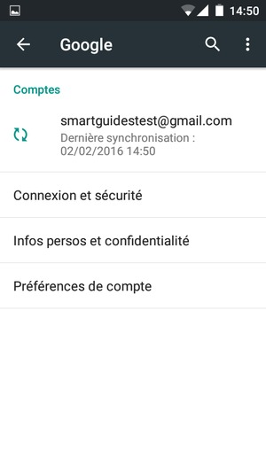 Sélectionnez votre compte