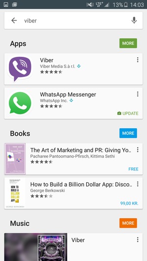 Select the app