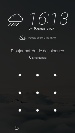 El teléfono ha sido asegurado con un bloqueo de pantalla.