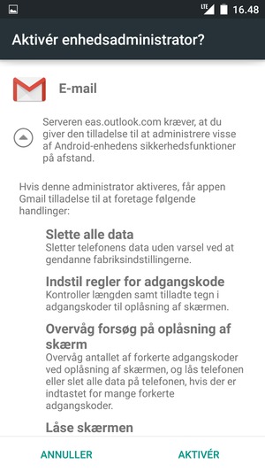 Vælg AKTIVER