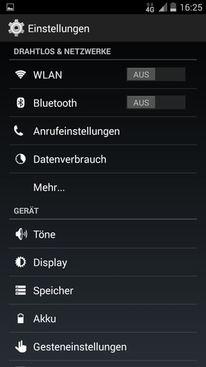 Wählen Sie Mehr...