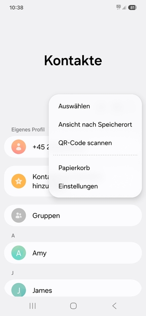 Wählen Sie Einstellungen