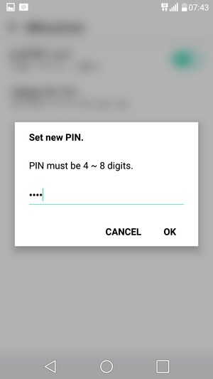 Enter your New SIM PIN and select OK
