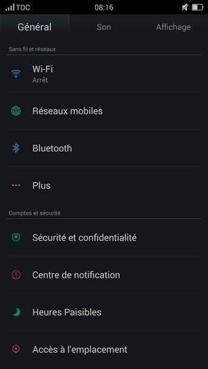 Sélectionnez Wi-Fi