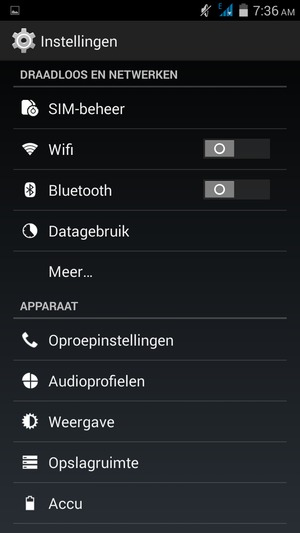 Selecteer SIM-beheer