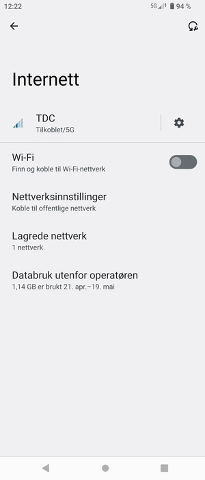 Slå på Wi-Fi