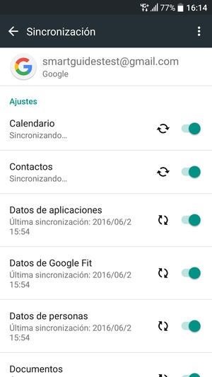 Su información será sincronizada