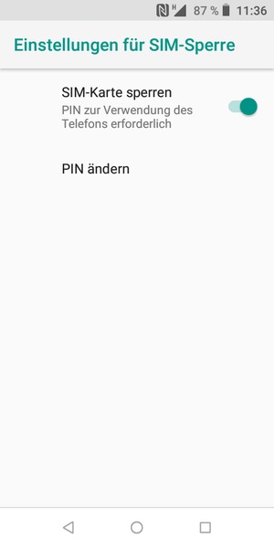 Wählen Sie PIN ändern