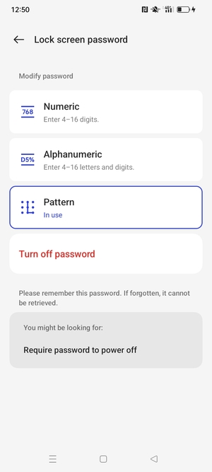 Your phone is now secure with a screen lock