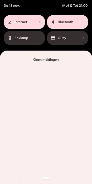 Schuif naar beneden in het bovenste menu opnieuw