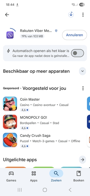 Wacht tot het installatieproces beëindigd is