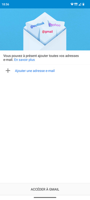 Sélectionnez Ajouter une adresse e-mail