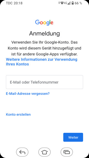 Geben Sie Ihre E-Mail-Adresse ein und wählen Sie Weiter
