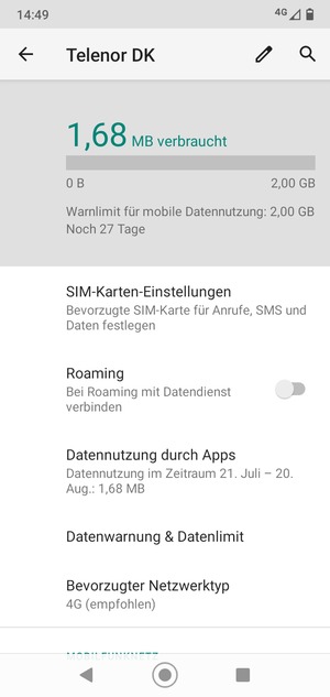 Wählen Sie Bevorzugter Netzwerktyp