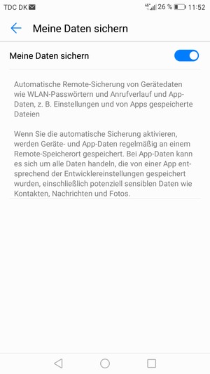 Wählen Sie die Zurück-Taste