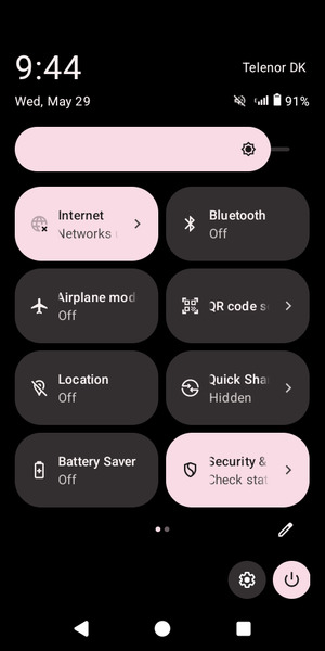 Adjust brightness to the required level